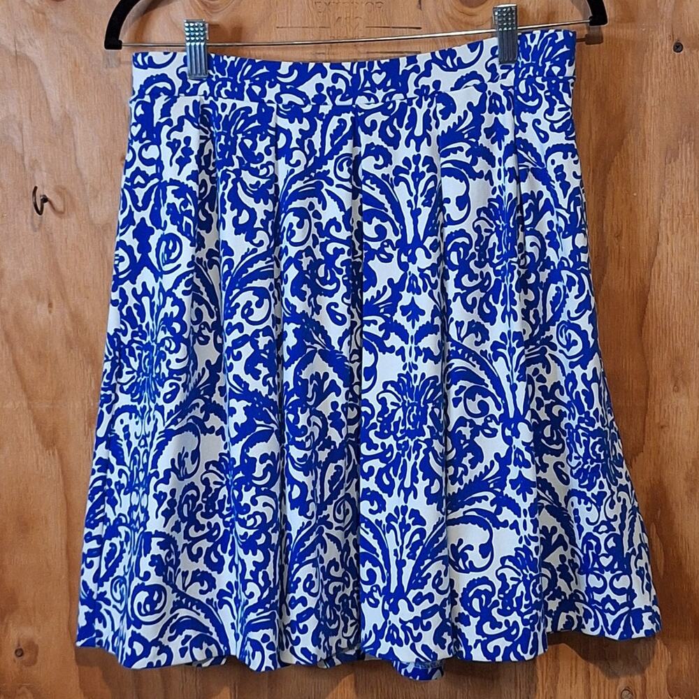 Adrienne Vittadini Skirt Women's Size Medium Mini Flare Floral Summer Beachy